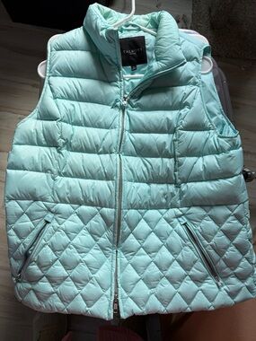 Talbots Petite Mint Aqua Quilted Puffer Jacket